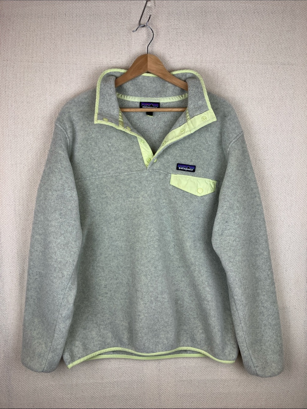 Patagonia Synchilla Snap-T Fleece Pullover Oatmeal Neon XL